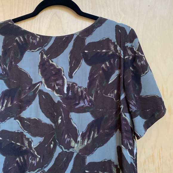 Aritzia | Wilfred Free Brand Green Floral Shift Dress M - Picture 6 of 7